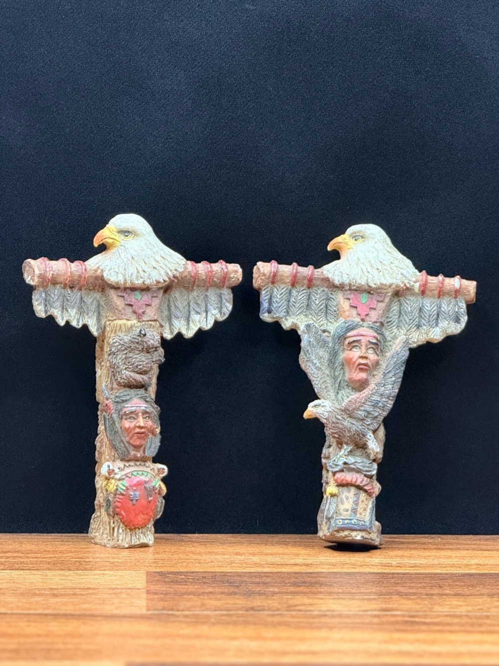 Totem Pole Figurines (Set of 2)